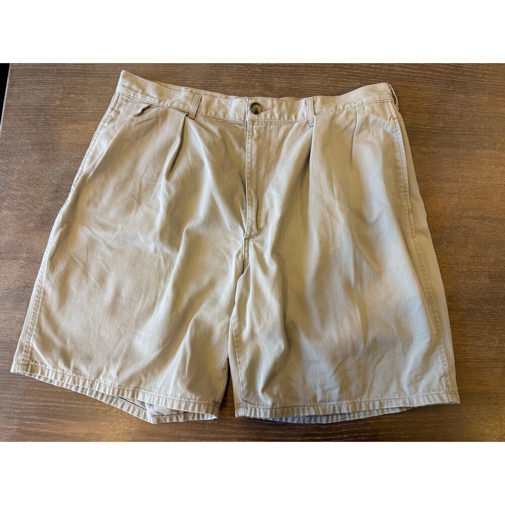 90s Vintage Polo Ralph Lauren Pleated front 100% cotton Shorts Khaki Tan Men 38